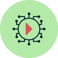 tecnología jugar botón icono vector