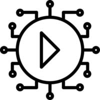 Technology play button icon vector