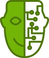 Cyborg Face icon vector