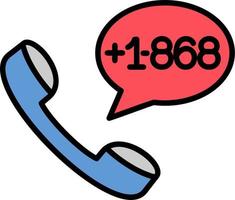 Trinidad and Tobago Dial code Vector Icon
