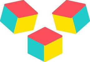 icono de vector de cubo