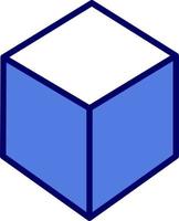 icono de vector de cubo