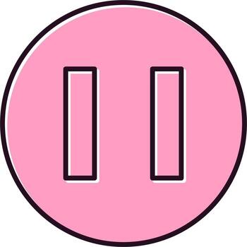 icono de vector de botón de pausa