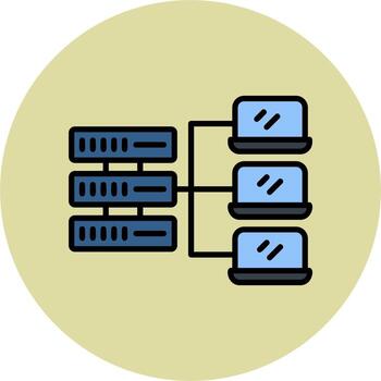Local Area Network Server Icon vector