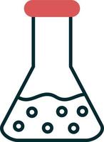 Flask Test Tube Icon vector