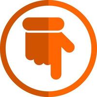 Hand Point Down Vector Icon Design