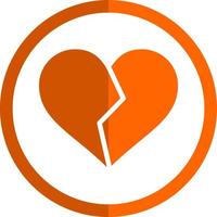 Heart Broken Vector Icon Design