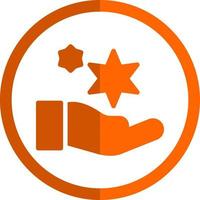 Hand Sparkles Vector Icon Design