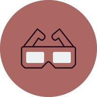 icono de vector de gafas 3d