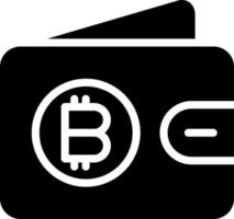 icono de vector de billetera bitcoin