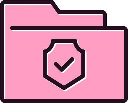 carpeta cifrado vector icono