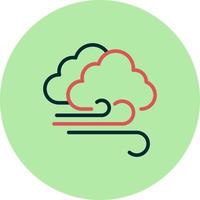 Cloudy Windy Vector Icon