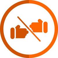 Handshake Slash Vector Icon Design