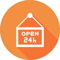Open Shop 24 Hours Vector Icon