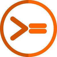 Greater Than Equal Vector Icon Design