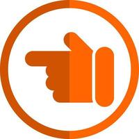 Hand Point Left Vector Icon Design