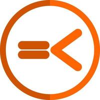 Less Than Equal Vector Icon Design
