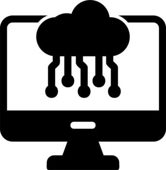 Cloud computing Vector Icon