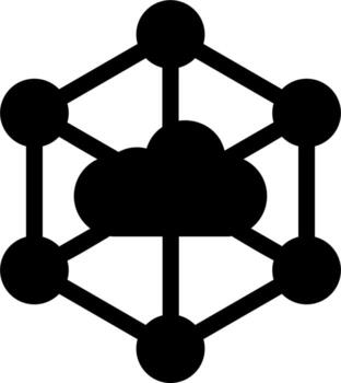 icono de vector de computación en la nube
