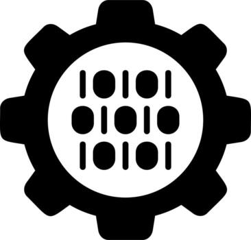 icono de vector de código binario