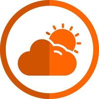 Cloud Sun Vector Icon Design