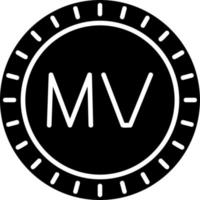 Maldivas marcar código vector icono
