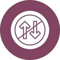 No Two Way Traffic Vector Icon