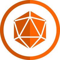 diseño de icono de vector de dados d20