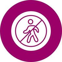 No Entry For Pedestrians Vector Icon