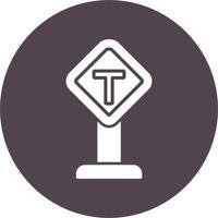 T Junction Vector Icon