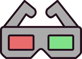 3d Glasses Vector Icon