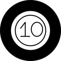 10 Speed Limit Vector Icon