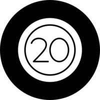 20 Speed Limit Vector Icon
