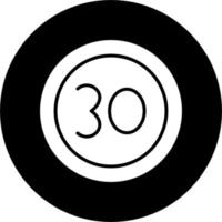 30 Speed Limit Vector Icon