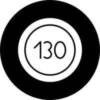 130 velocidad límite vector icono