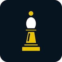 Chess Bishop Vector Icon Design