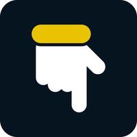 Hand Point Down Vector Icon Design