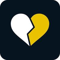 Heart Broken Vector Icon Design