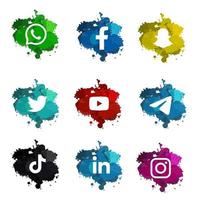 Social Media Icon Set Collection vector