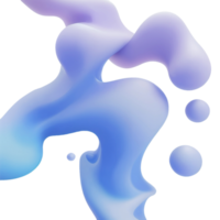 astratto Opaco liquido metaball forme 3d rendere illustrazione png