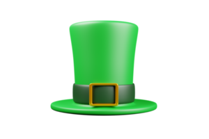 een 3d illustratie van een groen Klaver blad in een tekenfilm stijl voor st. Patrick dag png