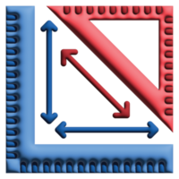 3d ilustração régua dentro trabalho dia conjunto png