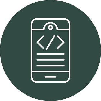 móvil codificación vector icono