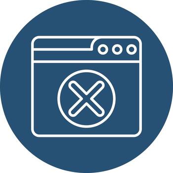 Web Delete Account Vector Icon