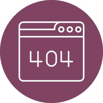 Web Error 404 Vector Icon