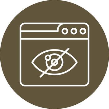 Web Hide Vector Icon