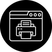 web impresora vector icono
