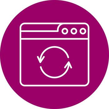 web actualizar vector icono