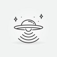 UFO Scanning vector concept thin line icon or symbol