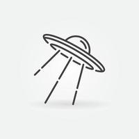 Unidentified Flying Object vector UFO Extraterrestrial Spacecraft line icon